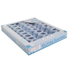 S438-B: Blue Acrylic Turnover Bootees